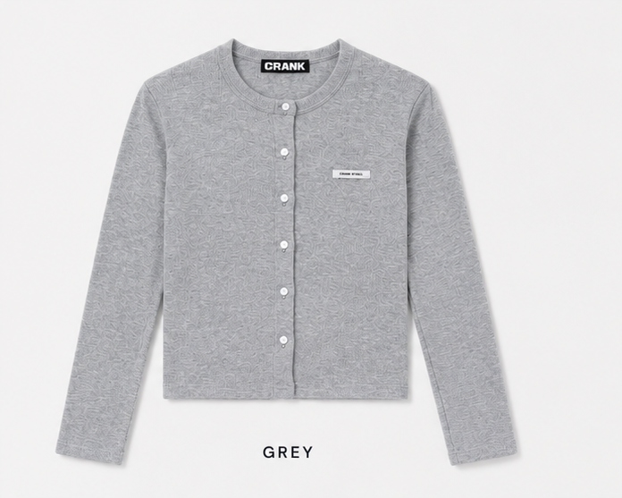 CRANK — Knit Stud Button Cardigan