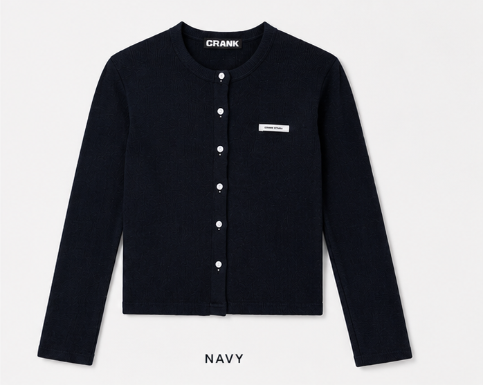 CRANK — Knit Stud Button Cardigan