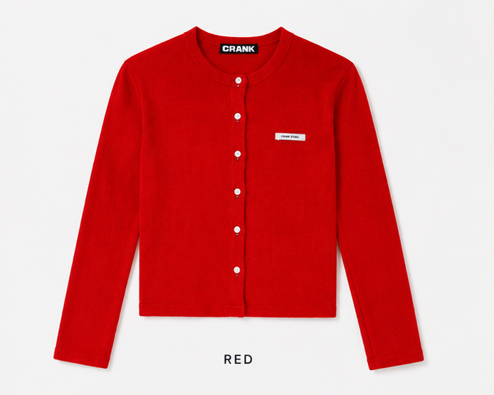 CRANK — Knit Stud Button Cardigan