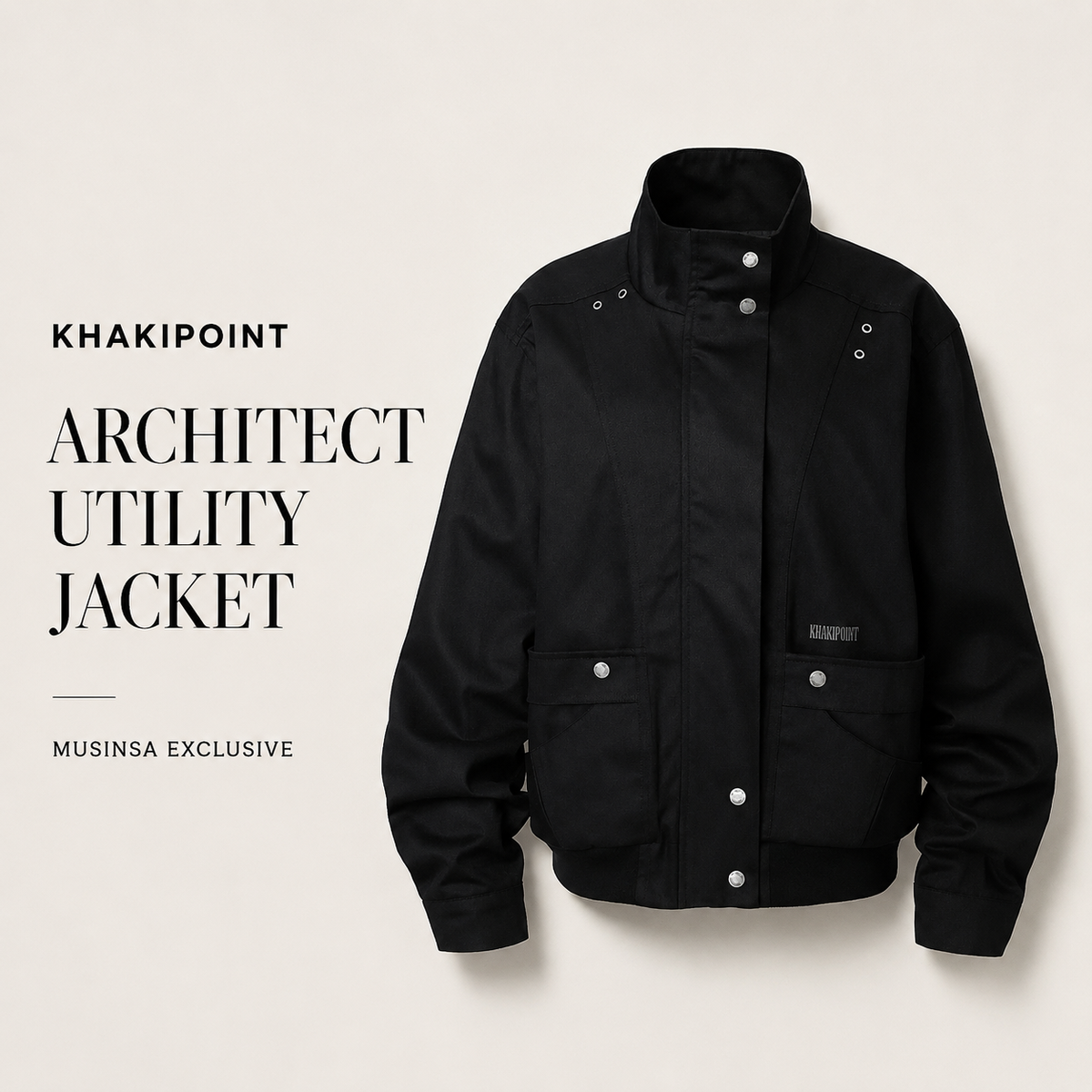 KHAKIPOINT Architect Utility Jacket – Black