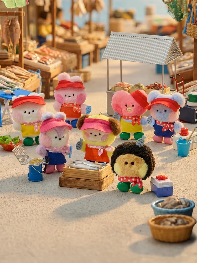 BT21 BUSAN JAGALCHI MARKET PLUSH KEYRING  BUSAN EDITION